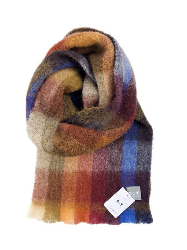 SCHAL KIM (Mohair) Fb 901 gelb-braun-grau