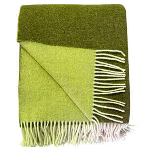 LAMMWOLLDECKE DOUBLE 04 grün