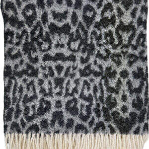 LEOPARD 130X180 LAMMWOLLDECKE anthrazit # 11