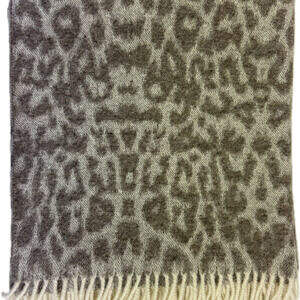 LEOPARD 130X180 LAMMWOLLDECKE braun # 38