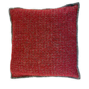 PUNTO KISSEN GRAU/ROT 60x60