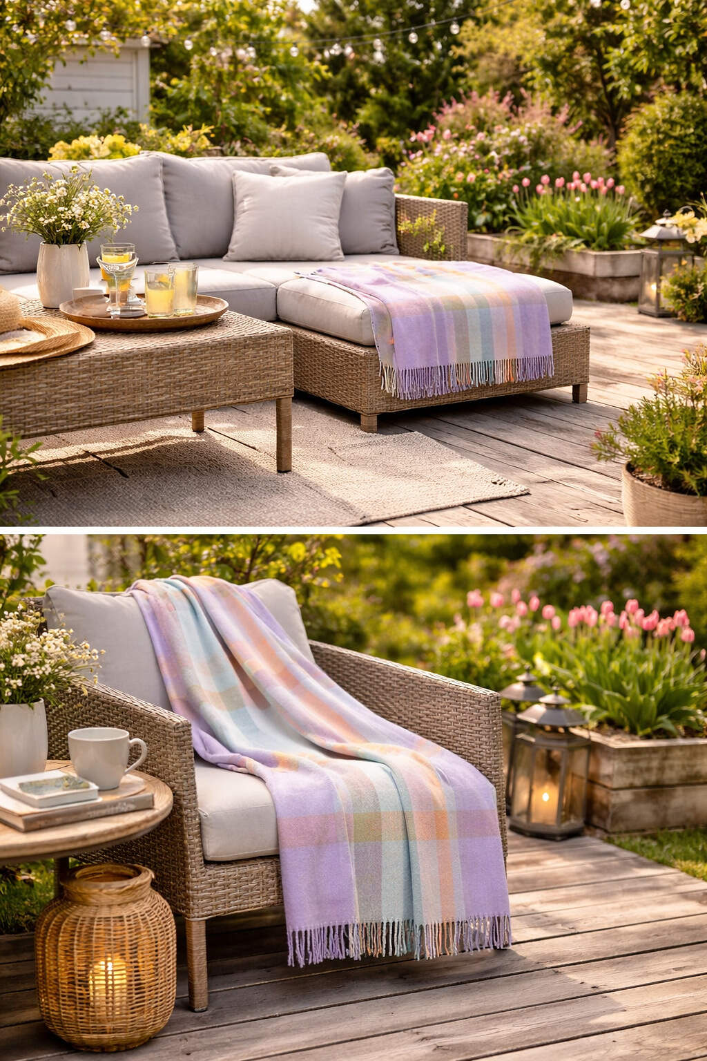 WOLLDECKE VERA fresh multicolor – Bild 3